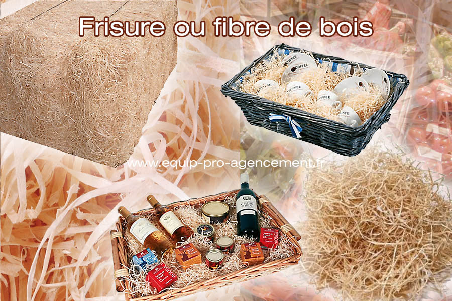 Frisure de bois ou fibre de bois pour cagettes ou îlot fruits et légumes BIO cagette bois verte marquage BIO 40x30x12 cm pour fruit legume