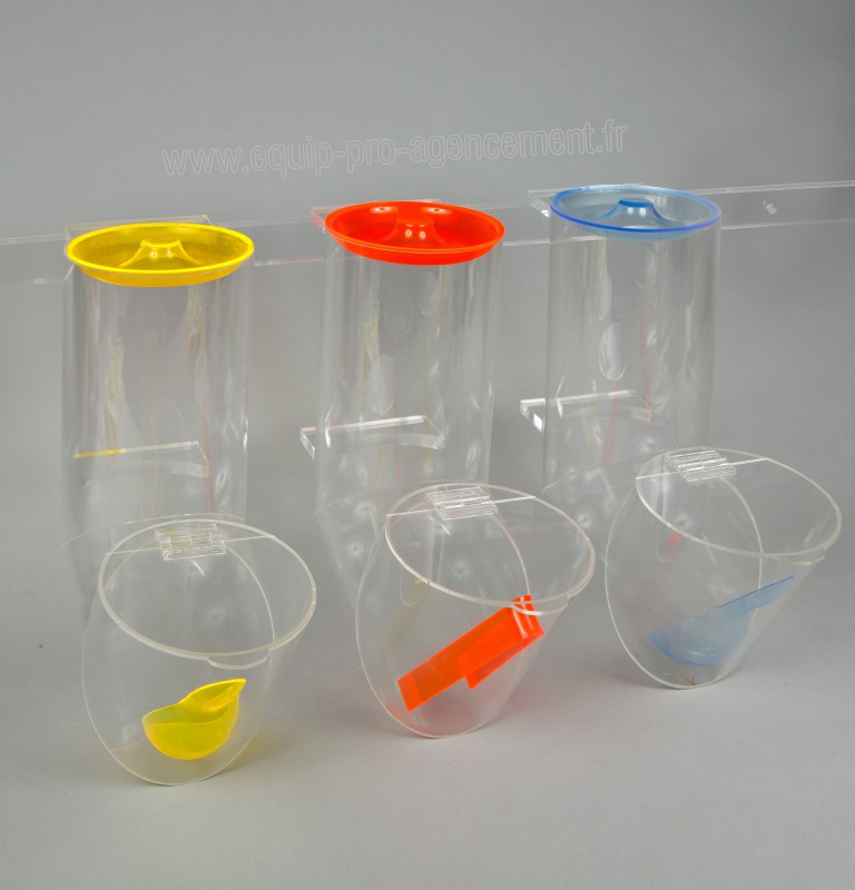 Tube SAXO rond pour produits en vrac, meuble bio