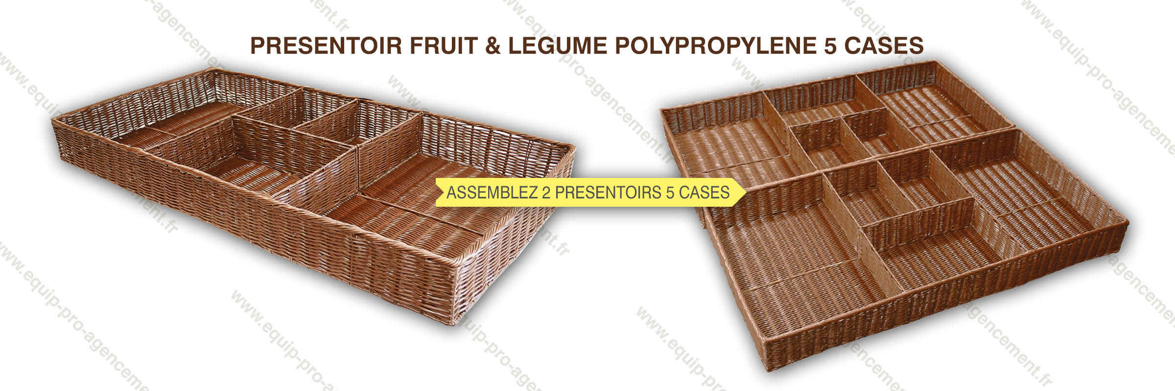 présentoir 5 cases polypropylène imitation osier ton chocolat fruit et légumes présentoir 5 cases polypropylène imitation osier ton chocolat fruit et légumes