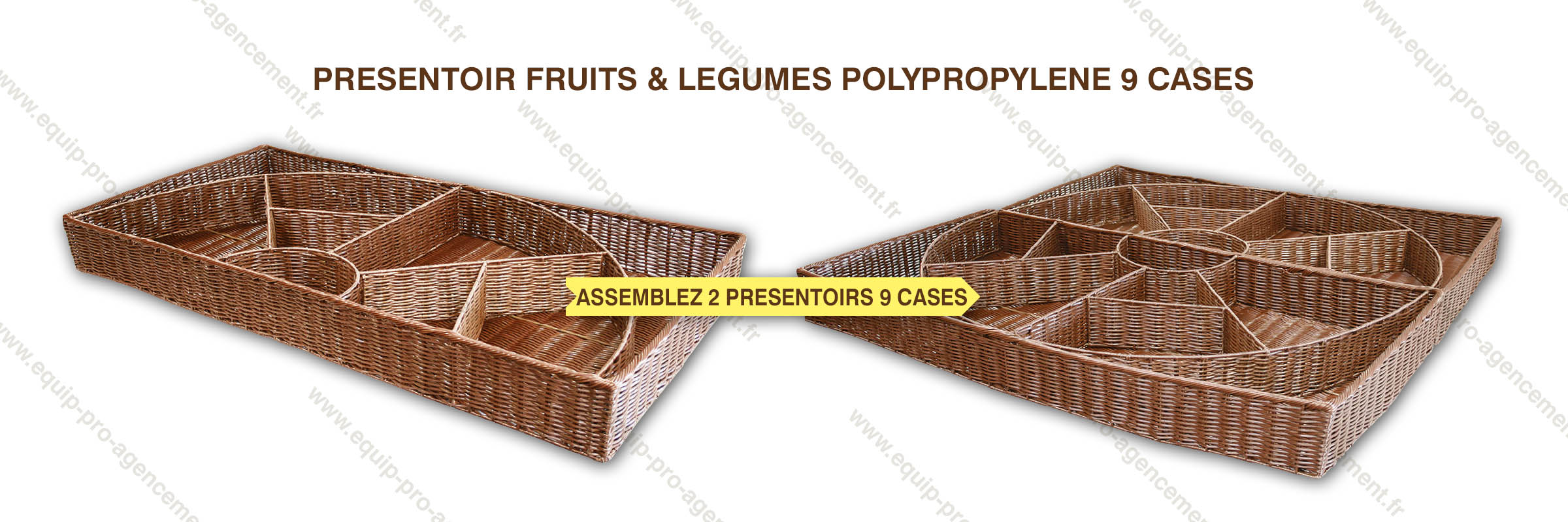 présentoir 9 cases polypropylène imitation osier ton chocolat fruit et légumes présentoir 9 cases polypropylène imitation osier ton chocolat fruit et légumes