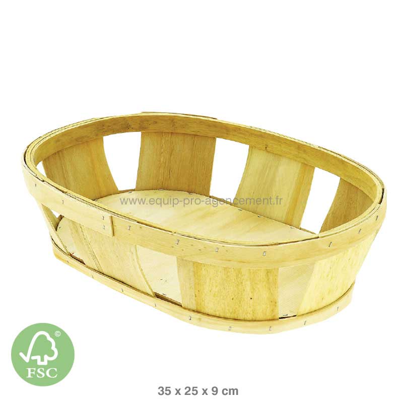 Cageot bois naturel 35x25x9cm Cageot bois naturel pin 35x25x9