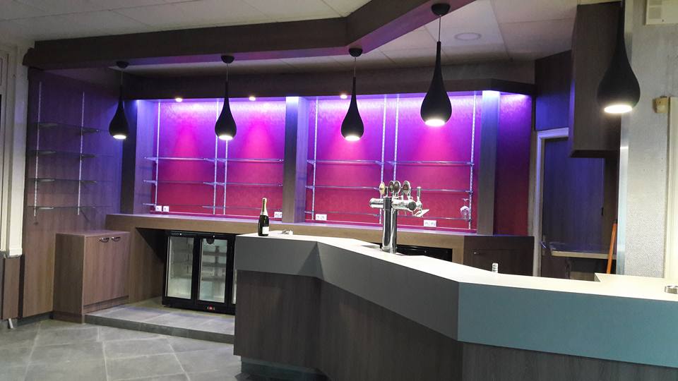 Relookage comptoir de bar brasserie