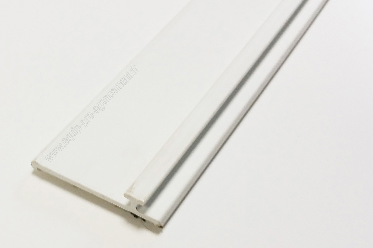 Profil support pour séparateurs plexi pour tablette de gondole