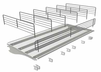 Séparateur fil, wireplus, cefla, grande surface, agencement de magasin, étagère en fil