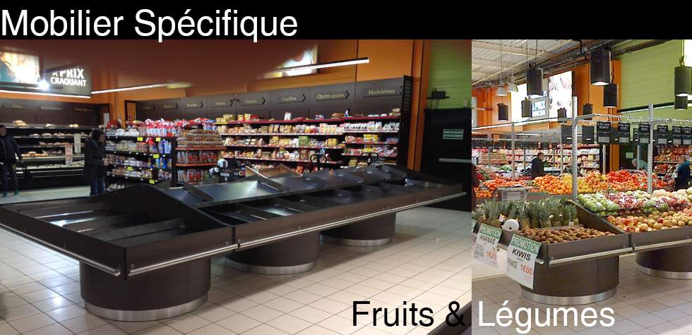 Meubles, présentoirs et îlots fruits & légumes